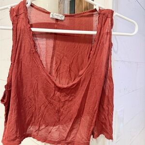Free People Rich Red Top